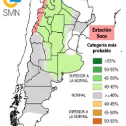 Se esperan lluvias por encima de lo normal tanto para el norte y el noroeste argentino, como así también, para lCórdoba, La Pampa y gran parte de la provincia de Buenos Aires. 