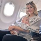 Cande Ruggeri mostró el primer viaje en avión de su hija Vita