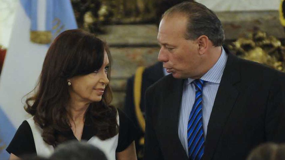Cristina Kirchner y Sergio Berni, en una foto de archivo de un acto en en el Congreso.