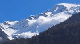 Avalancha en los Alpes franceses