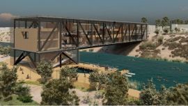 la gigantesca estructura se extendería, en sentido transversal, desde la calle Río Desaguadero del Barrio Provincias Unidas de Neuquén hasta el barrio Costa Norte, ubicado en la localidad rionegrina de Cipolletti