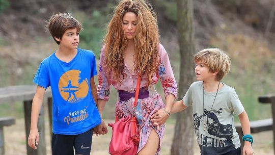 Shakira y sus hijos Milan y Sasha