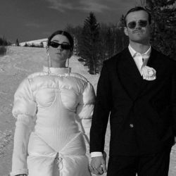 Vestido de novia inspirado en el esquí 