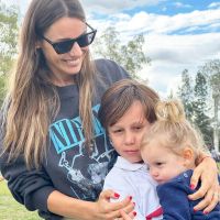 Ana García Moritán fue a la cancha para alentar a Beltrán y Benicio Vicuña