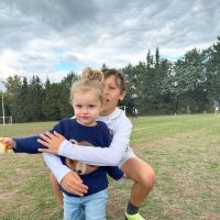 Ana García Moritán fue a la cancha para alentar a Beltrán y Benicio Vicuña