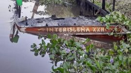 Una lancha de la empresa Interisleña se incendió en el Delta.