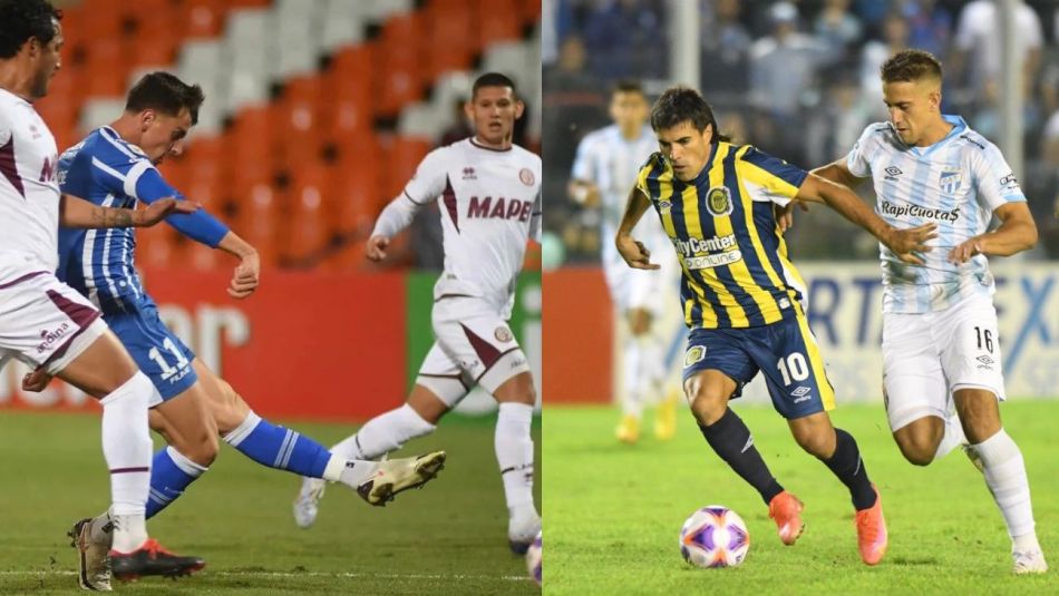 Godoy Cruz y Lanús empataron 4 a 4 y Atlético Tucumán y Central 2 a2
