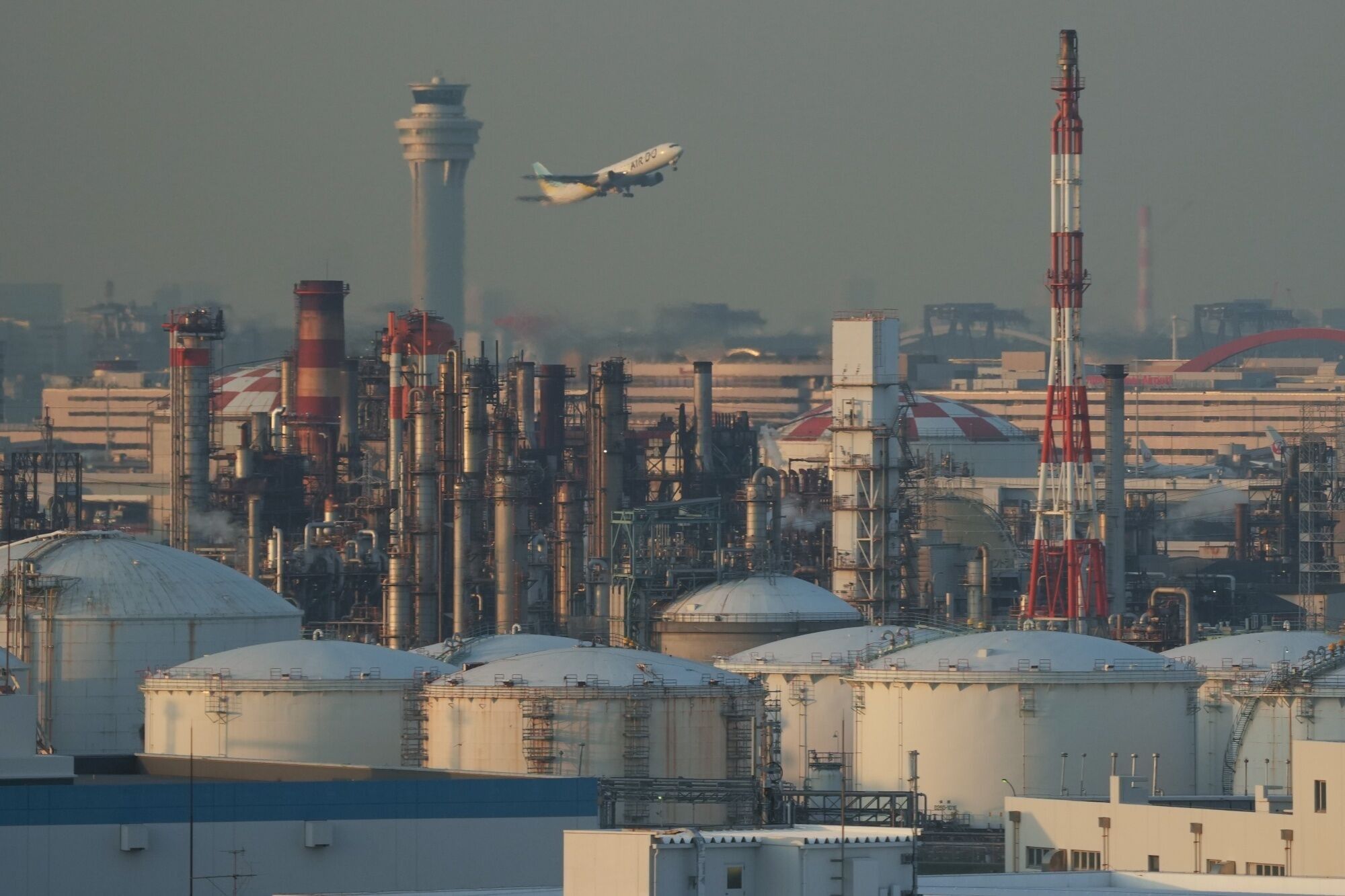 Oil Tanks In Keihin Industrial Area As Saudi Arabia Hikes Oil Prices To Asia