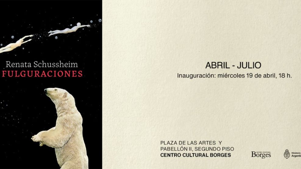 Inaugura la muestra "Fulguraciones", de Renata Schussheim, en el Centro Cultural Borges.