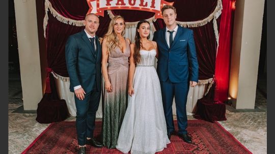Diego “Ruso” Pérez, Paulina y Lorena Satut.