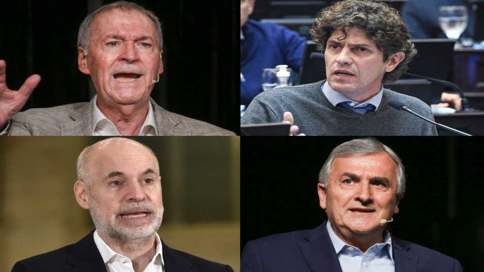 Juan Schiaretti, Martín Lousteau, Horacio Rodríguez Larreta y Gerardo Morales 20230426