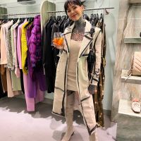 El look de Cande Tinelli para el evento de Ginebra