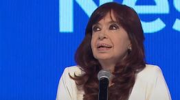 Cristina Kirchner, en el acto en el Teatro Argentino de La Plata.