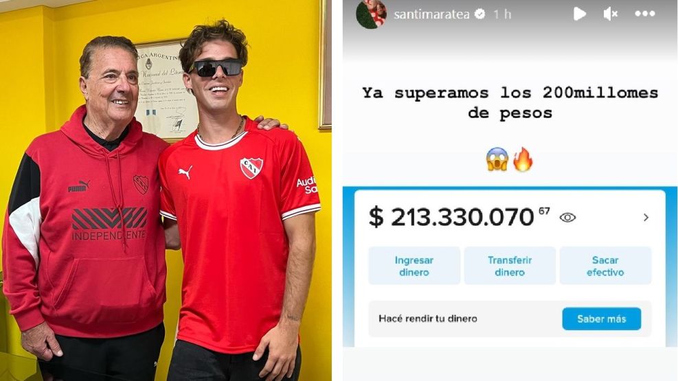 Santiago Maratea recaudó en 4 horas más de 210 millones de pesos para Independiente