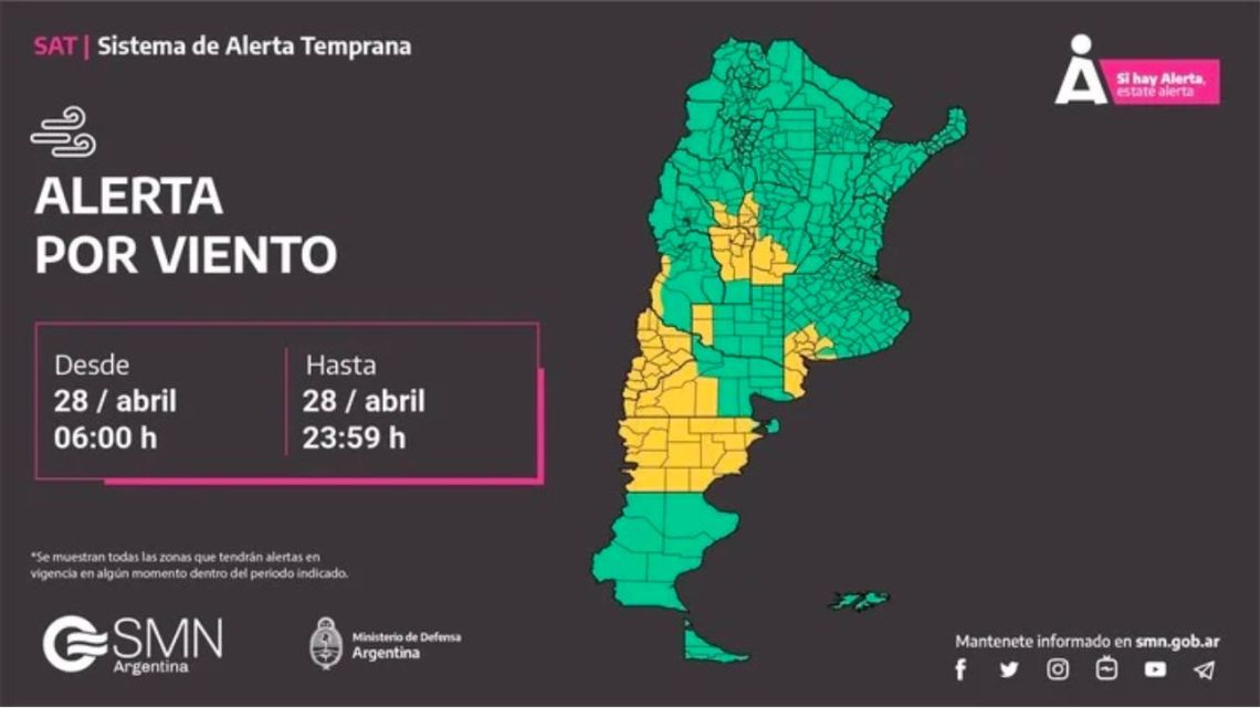 Alerta naranja y amarilla por viento Zonda, lluvias y nieve: a qué ...