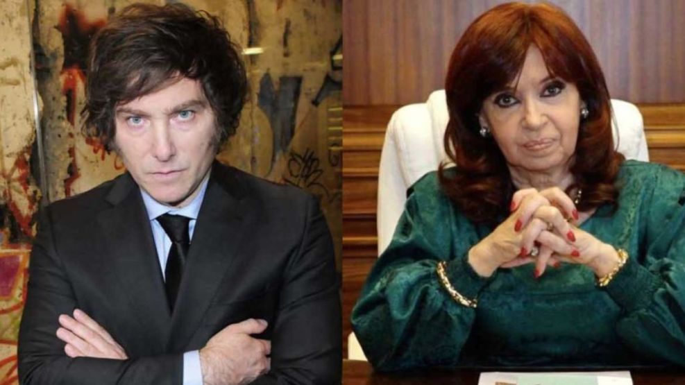 Javier Milei y Cristina Kirchner