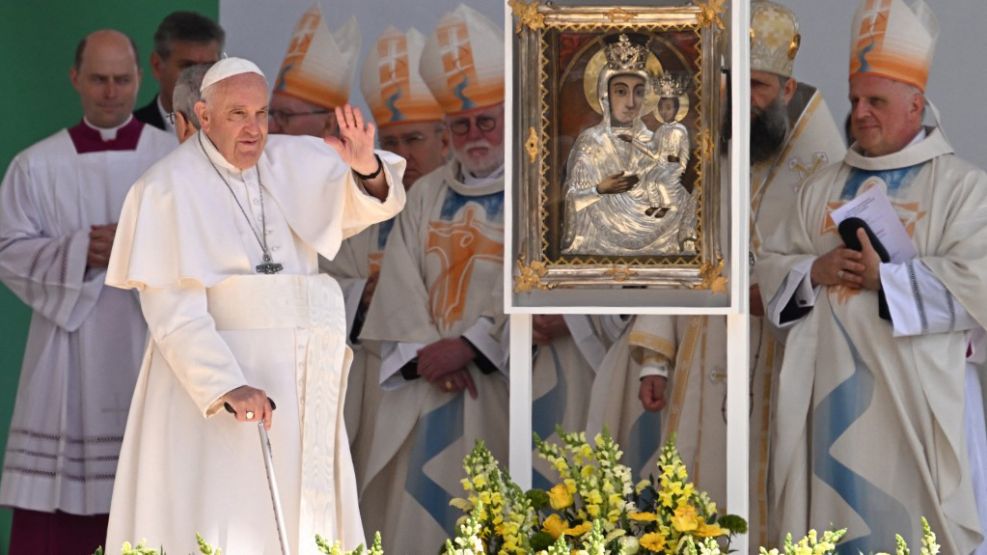 El Papa Francisco, en su visita a Budapest.
