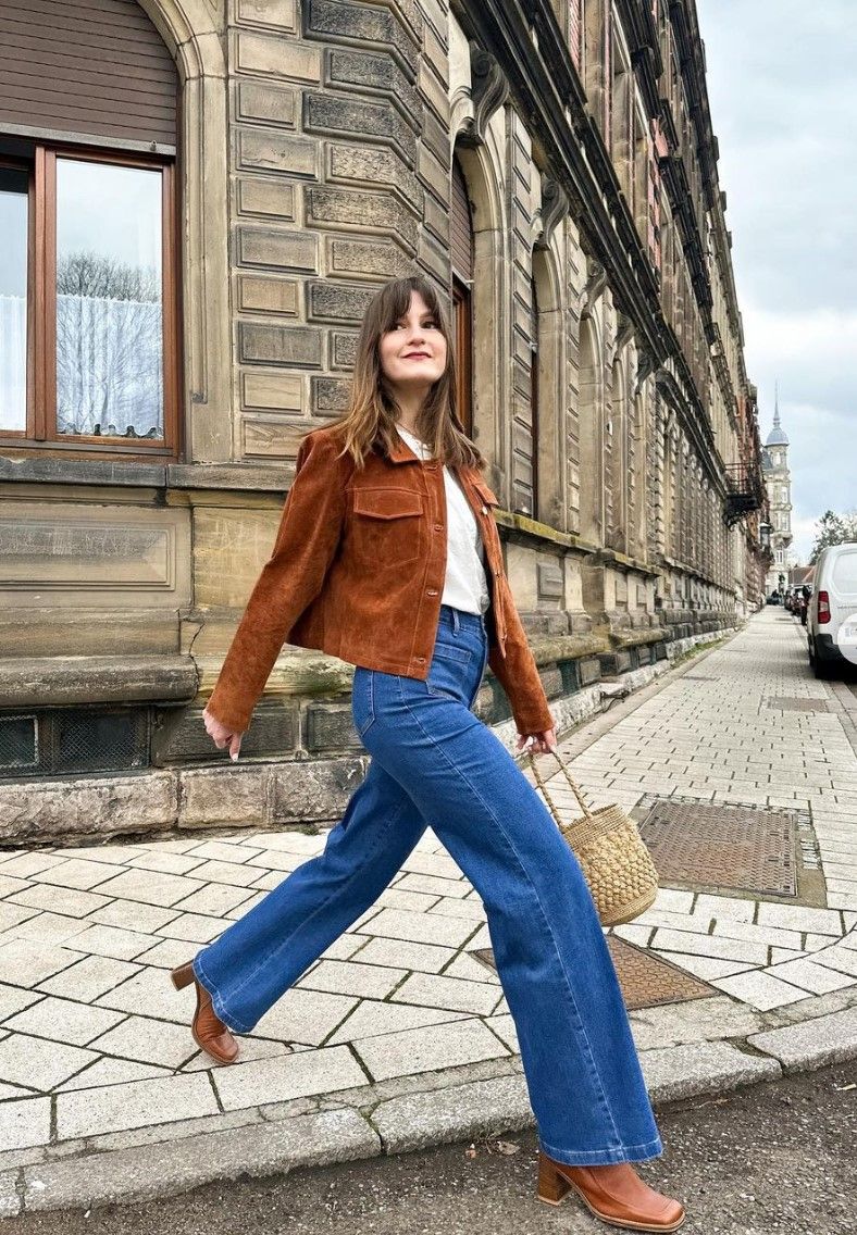 Tendencias: looks con jeans anchos para primavera