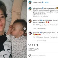 Mica Viciconte mostró como arrancó su primer cumple como mamá: "Esta foto lo dice todo"