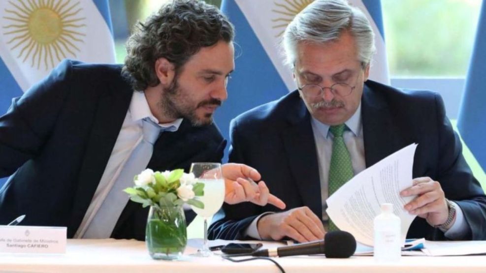 Santiago Cafiero y Alberto Fernández