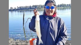 Tras la pandemia, se habilitó esta laguna cercana a Dorrego que viene siendo muy regular y con una abundante pesca.