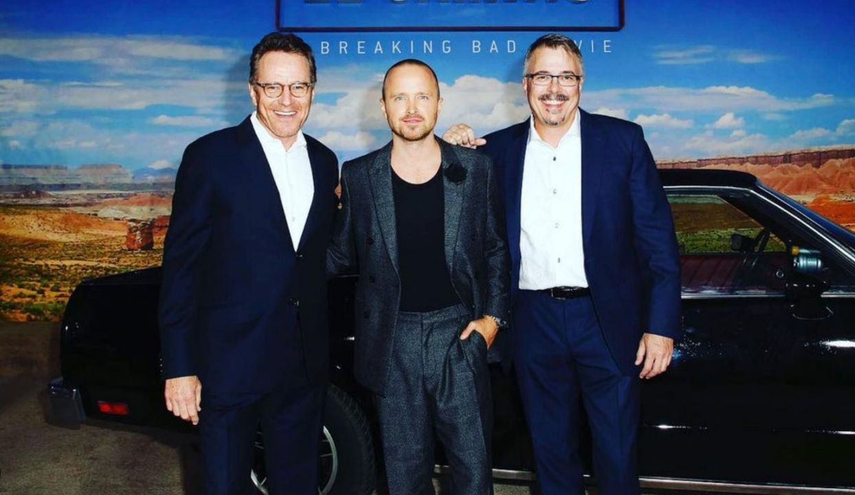 Bryan Cranston, Aaron Paul y Vince Gilligan.