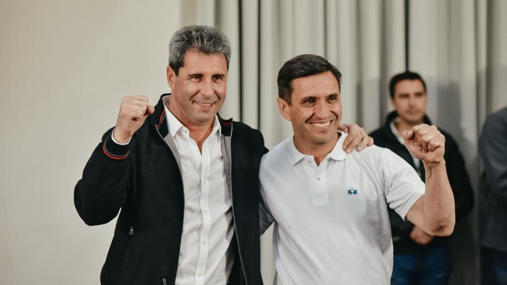 20230415 Sergio Uñac junto a Cristina Andino, su candidato a vicegobernador.