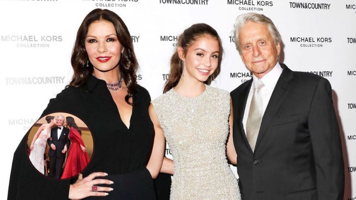 Catherine Zeta-Jones, Michael Douglas y su hija Carys Zeta Douglas en ...