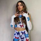 Tini Stoessel captó la esencia de la moda Y2K con su Butterfly Denim Top
