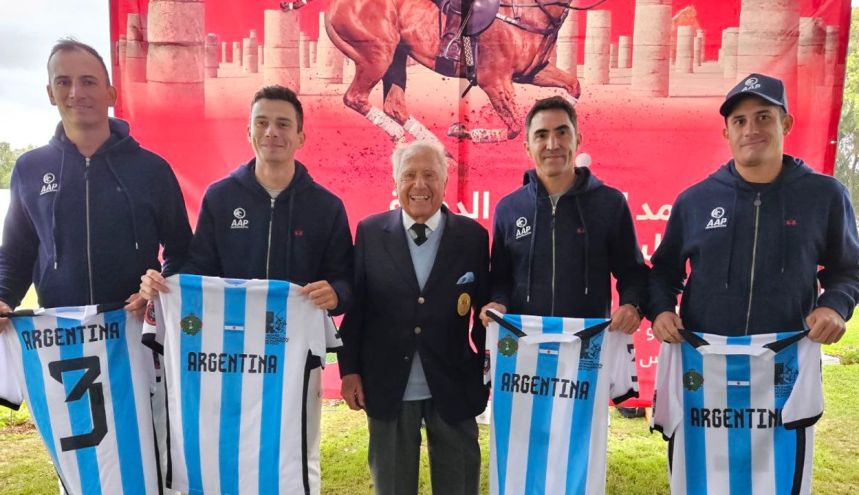 Patrick Hermes, dueño de la lujosa marca, le dio la bienvenida al equipo argentino de polo