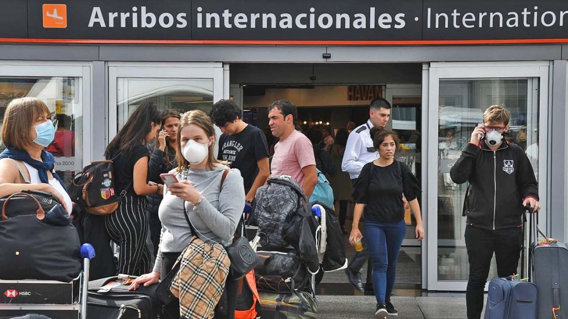International arrivals at Ezeiza International Airport in Buenos Aires Province.