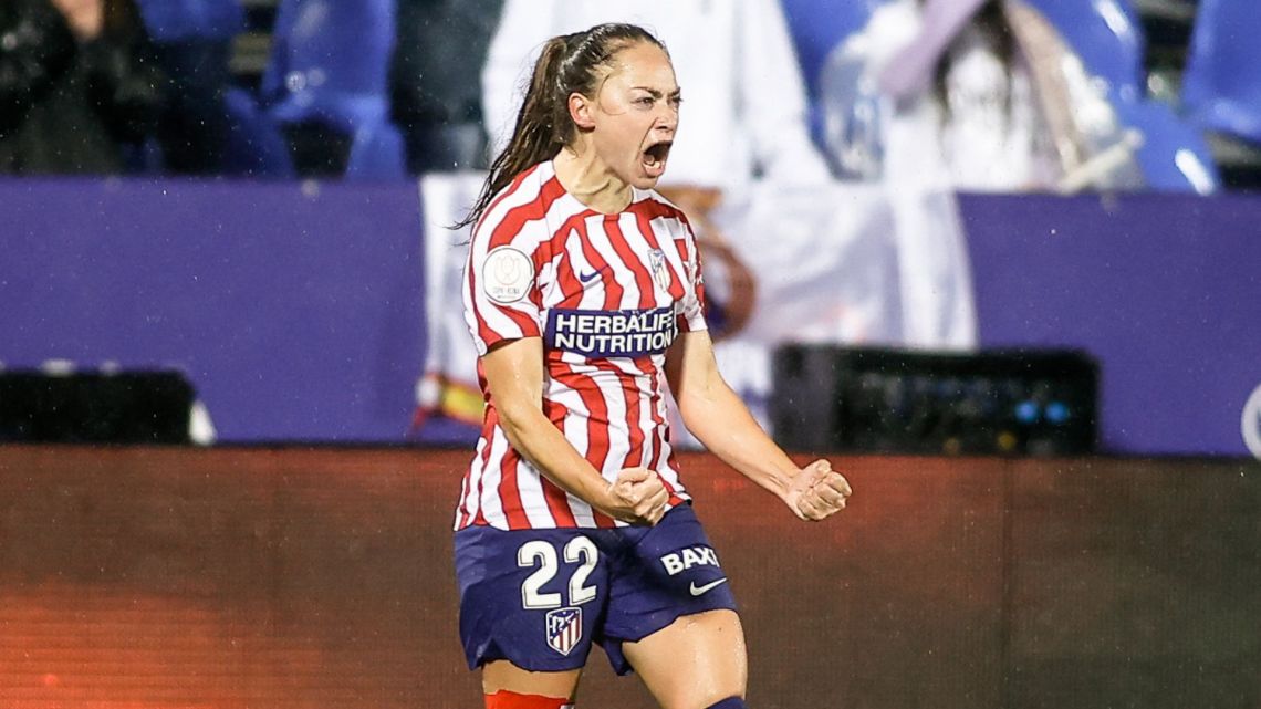 Estefanía Banini fue campeona de la Copa de la Reina con el Atlético de