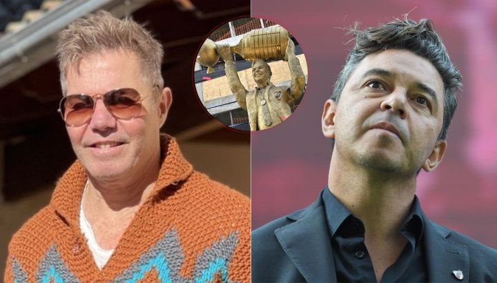 La insólita confusión en redes de una estatua de Marcelo Gallardo con Fernando Burlando