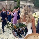 Lautaro Martínez y Agustina Gandolfo se casaron en el Lago di Como 