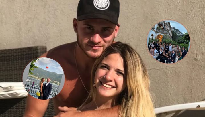 Alexis Mac Allister blanqueó su romance con Ailén Cova en la boda de Lautaro Martínez y Agustina Gandolfo