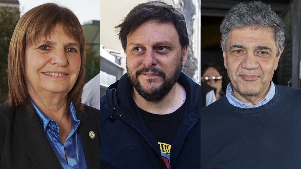 Patricia Bullrich, Leandro Santoro y Jorge Macri