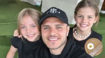 Mauro Icardi junto a sus hijas
