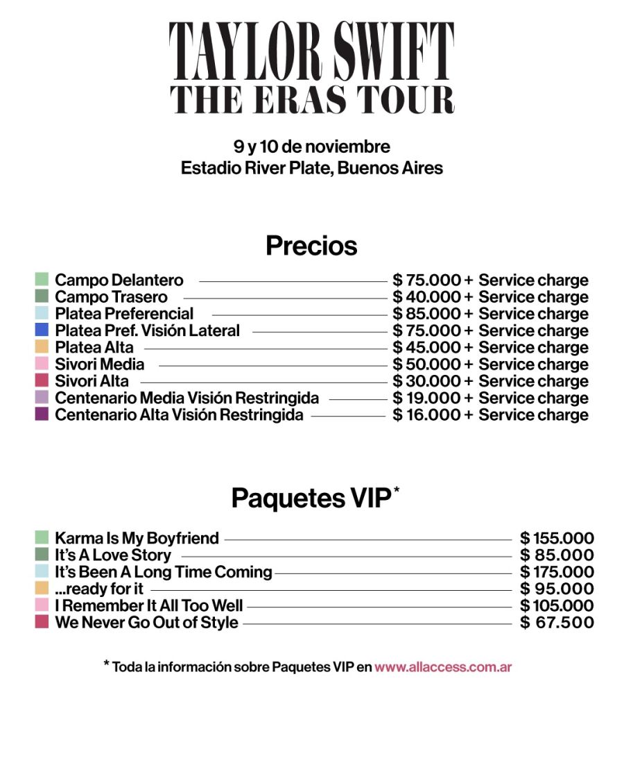 the eras tour argentina horario