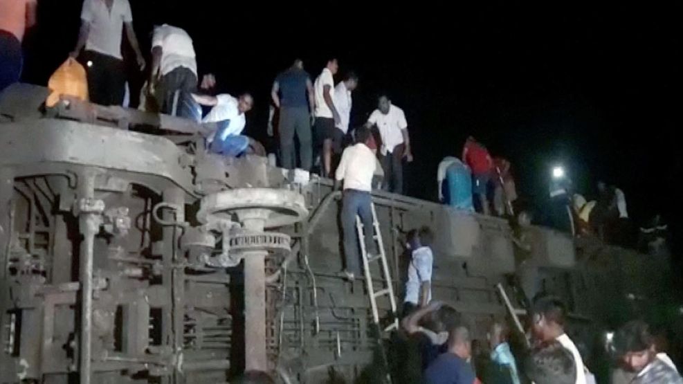 Colisión mortal de dos trenes en Balasore India