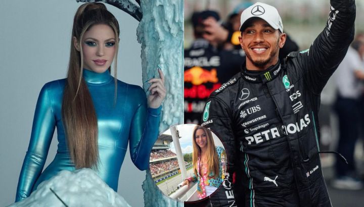 Shakira viajó a Barcelona para presenciar la carrera de Lewis Hamilton