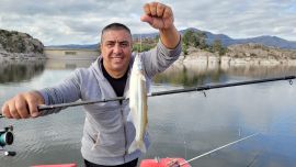 En un dique que se caracteriza por ejemplares chicos, en esta visita, el pejerrey fue de muy lindo porte.