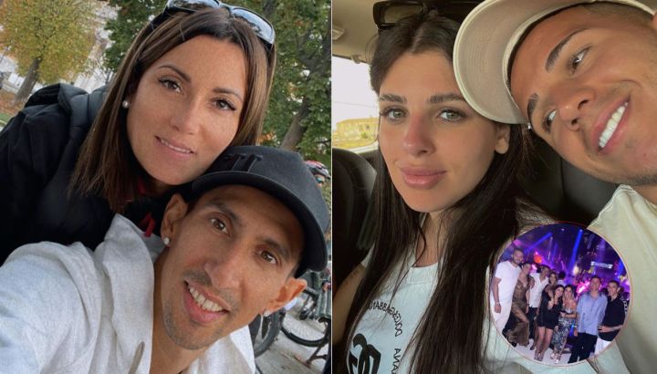 Ángel Di María y Enzo Fernández salieron con sus parejas en la noche de Ibiza