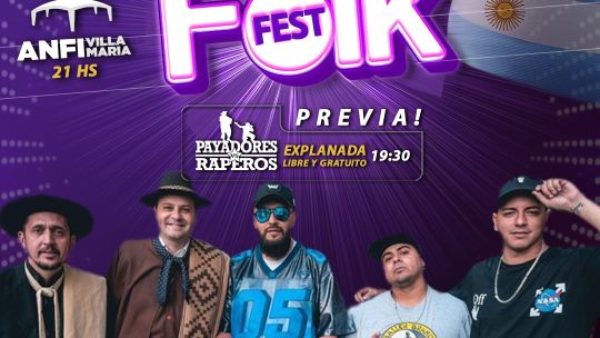 Villa María lanza la primera edición del festival Folk Fest