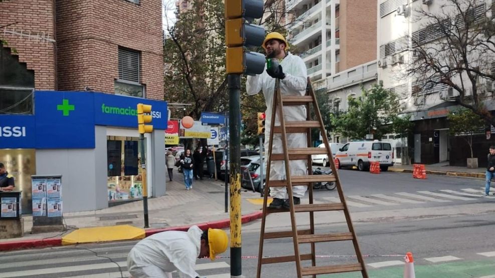 Arreglo de semáforos en Córdoba