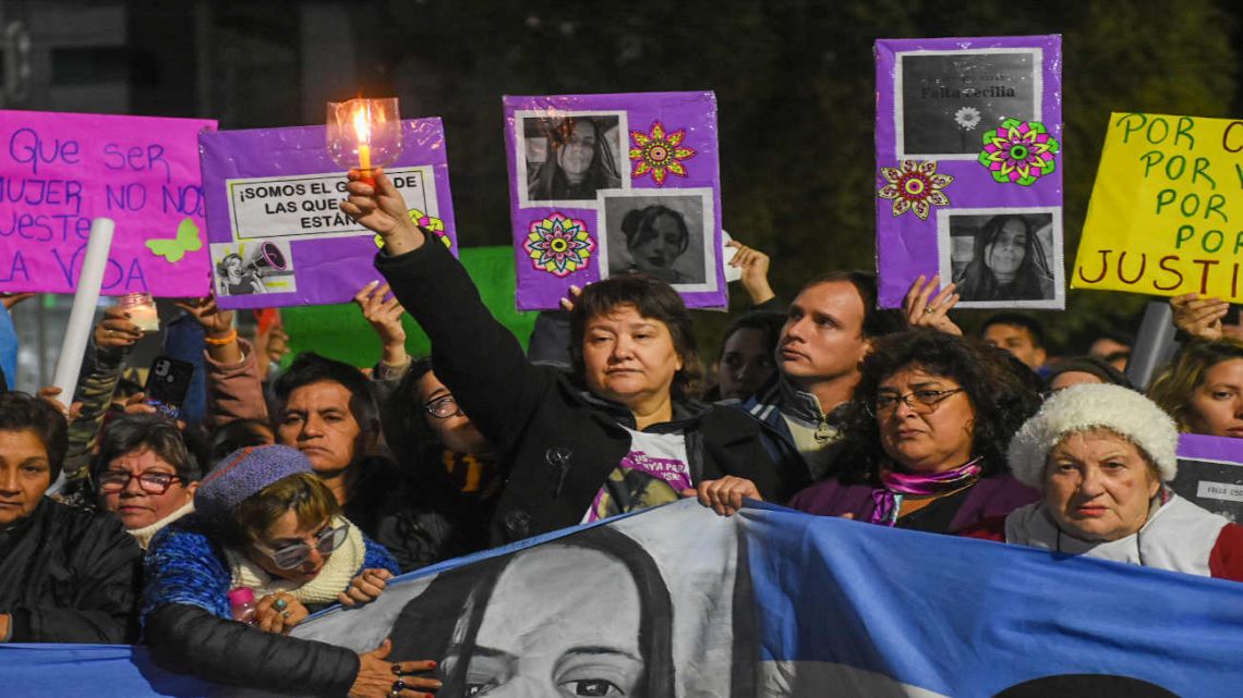 La madre de Cecilia Strzyzowski marchó hoy en Buenos Aires para pedir justicia