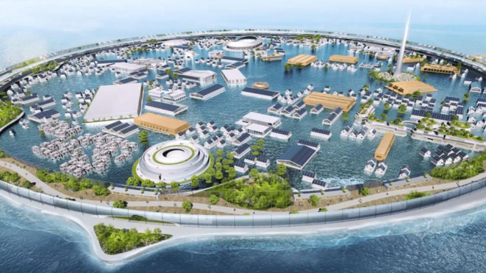 Diseñan una ciudad flotante que podrá albergar 40.000 personas cuando aumente el nivel del mar | Perfil