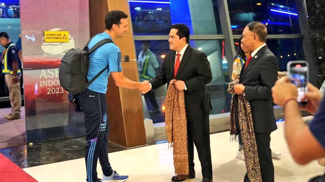 The surprise that the Argentine National Team received during its arrival in Indonesia