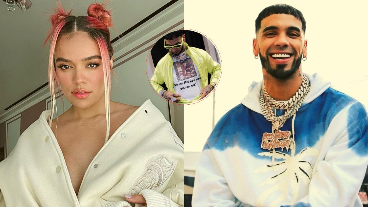 Anuel mostró un polémico mensaje para Karol G en su remera: "Sabes que eres  mía" | Caras