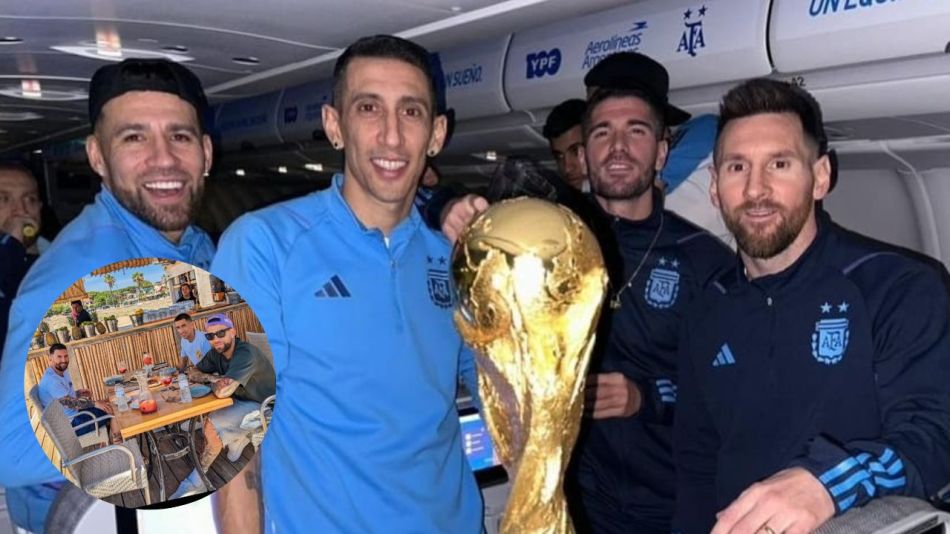 Antes de volver a Rosario, el capitán de la Selección Argentina decidió tener una comida con amigos