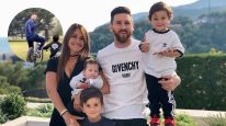 Leo Messi junto a su familia
